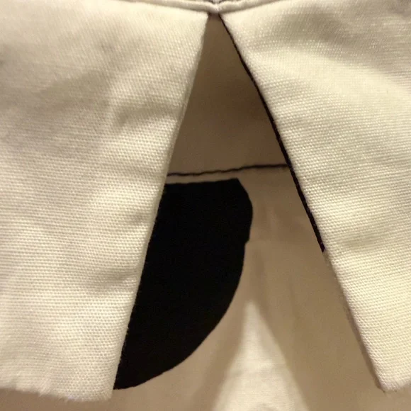 NWOT!! BUCKETLIST 100% Cotton Ruffled Short Sleeve White/Black Polka Dot Blouse - Picture 4 of 7